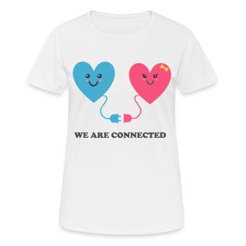 Verbindung - Frauen T-Shirt atmungsaktiv - Weiß - Vorne - AI Model Female 172 dark (172cm)