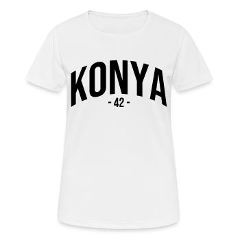 Konya 42 Türkei Turkiye Geschenk Urlaub TR Türk - Frauen T-Shirt atmungsaktiv - Weiß - Vorne - AI Model Female 172 dark (172cm)