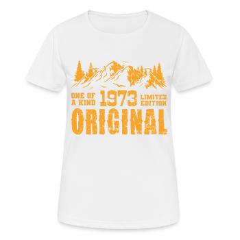 Geburtstagsgeschenk 1973 - 1973 - Frauen T-Shirt atmungsaktiv - Weiß - Vorne - AI Model Female 172 dark (172cm)