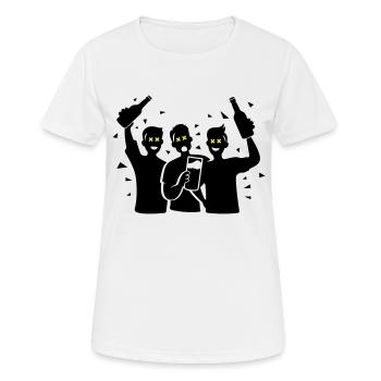 L’équipe de l’enterrement de vie de garçon et de garçon - T-shirt respirant Femme - blanc - Devant - AI Model Female 172 dark (172cm)