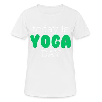 International Yoga Day - Women's Breathable T-Shirt - white - Front - AI Model Female 172 dark (172cm)