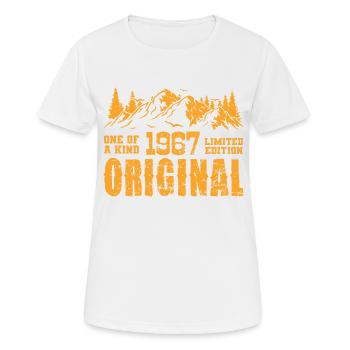 Geburtstagsgeschenk 1967 - 1967 - Frauen T-Shirt atmungsaktiv - Weiß - Vorne - AI Model Female 172 dark (172cm)