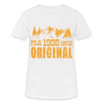Geburtstagsgeschenk 1996 - 1996 - Frauen T-Shirt atmungsaktiv - Weiß - Vorne - AI Model Female 172 dark (172cm)