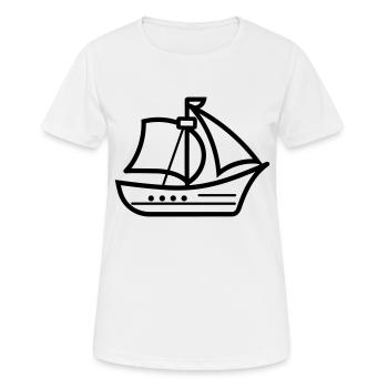 Bateau pirate - T-shirt respirant Femme - blanc - Devant - AI Model Female 172 dark (172cm)