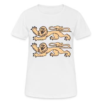 Löwen Normandie - Stil Vintage - Frauen T-Shirt atmungsaktiv - Weiß - Vorne - AI Model Female 172 dark (172cm)