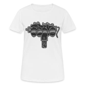 Graffiti d’Uzi - T-shirt respirant Femme - blanc - Devant - AI Model Female 172 dark (172cm)
