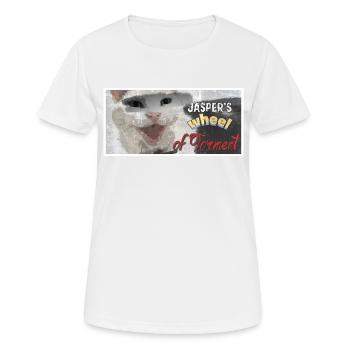 Jaspers Rad der Qual - Frauen T-Shirt atmungsaktiv - Weiß - Vorne - AI Model Female 172 dark (172cm)