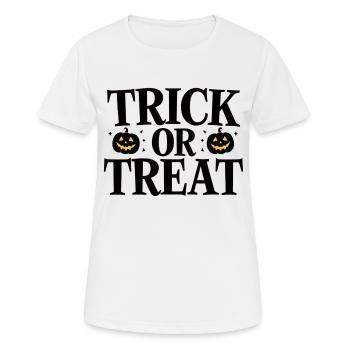 Trick or Treat - Frauen T-Shirt atmungsaktiv - Weiß - Vorne - AI Model Female 172 dark (172cm)