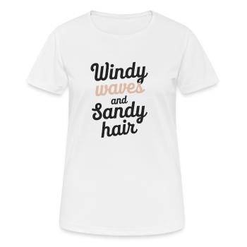 windy waves - Frauen T-Shirt atmungsaktiv - Weiß - Vorne - AI Model Female 172 dark (172cm)