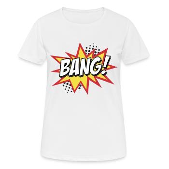 BANG - Frauen T-Shirt atmungsaktiv - Weiß - Vorne - AI Model Female 172 dark (172cm)