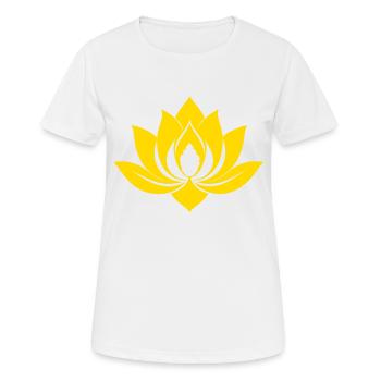 Gelber Lotus - Frauen T-Shirt atmungsaktiv - Weiß - Vorne - AI Model Female 172 dark (172cm)
