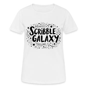 KRITZELN GALAXIE - Frauen T-Shirt atmungsaktiv - Weiß - Vorne - AI Model Female 172 dark (172cm)