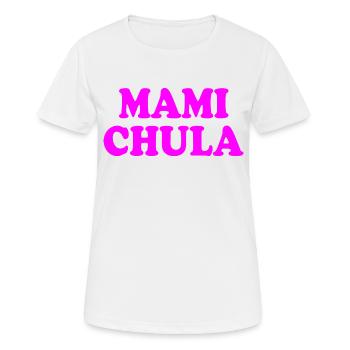 Mami chula - Frauen T-Shirt atmungsaktiv - Weiß - Vorne - AI Model Female 172 dark (172cm)