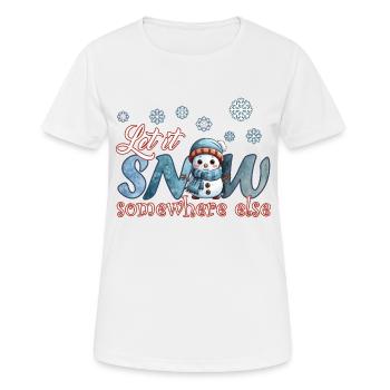 Qu’il neige - T-shirt respirant Femme - blanc - Devant - AI Model Female 172 dark (172cm)
