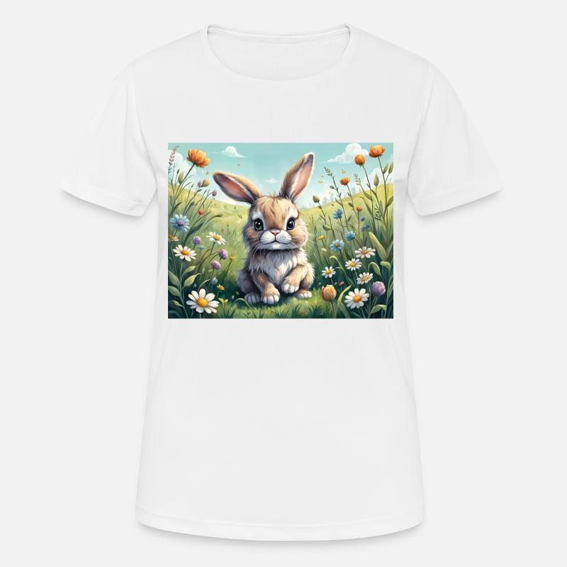 Cute little Easter bunny - Women's Breathable T-Shirt - white