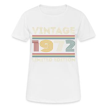 1972 Geburtstag 1972 Retro 1972 Geschenk 1972 - Frauen T-Shirt atmungsaktiv - Weiß - Vorne - AI Model Female 172 dark (172cm)