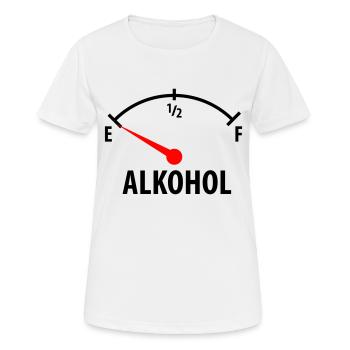 Alkohol - Women's Breathable T-Shirt - white - Front - AI Model Female 172 dark (172cm)