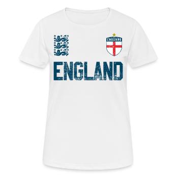 England - Women's Breathable T-Shirt - white - Front - AI Model Female 172 dark (172cm)