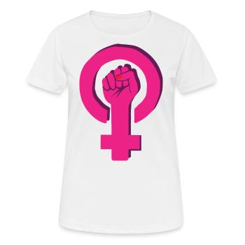 Women Empowerment Emanzipation Frauenrechte Frau - Frauen T-Shirt atmungsaktiv - Weiß - Vorne - AI Model Female 172 dark (172cm)