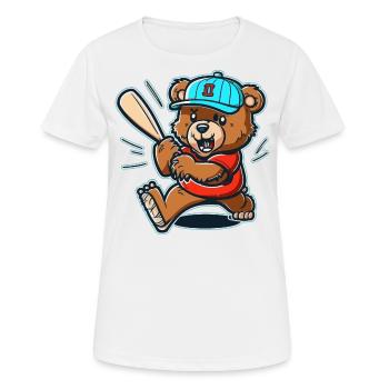 Bären-Teig - Frauen T-Shirt atmungsaktiv - Weiß - Vorne - AI Model Female 172 dark (172cm)