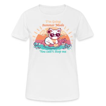 Summer Mode - Women's Breathable T-Shirt - white - Front - AI Model Female 172 dark (172cm)