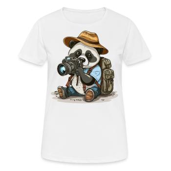 À la découverte du monde - T-shirt respirant Femme - blanc - Devant - AI Model Female 172 dark (172cm)