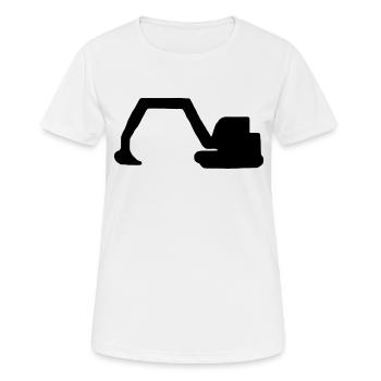 bagger - Frauen T-Shirt atmungsaktiv - Weiß - Vorne - AI Model Female 172 dark (172cm)