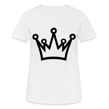 couronne - T-shirt respirant Femme - blanc - Devant - AI Model Female 172 dark (172cm)