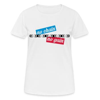 no chain no gain - Women's Breathable T-Shirt - white - Front - AI Model Female 172 dark (172cm)