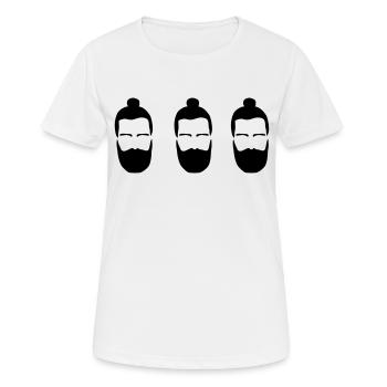 NilGuenther_HipsterKlone2 - Frauen T-Shirt atmungsaktiv - Weiß - Vorne - AI Model Female 172 dark (172cm)