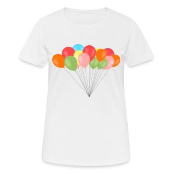 bunte ballons - Frauen T-Shirt atmungsaktiv - Weiß - Vorne - AI Model Female 172 dark (172cm)