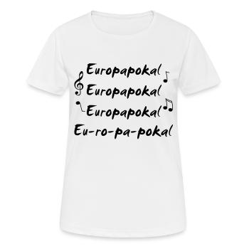 Europapokal einfarbig - Frauen T-Shirt atmungsaktiv - Weiß - Vorne - AI Model Female 172 dark (172cm)