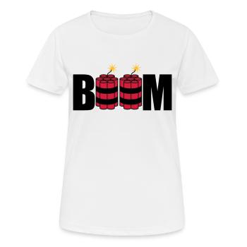 boom allumé tnt dynamite explosion explosion - T-shirt respirant Femme - blanc - Devant - AI Model Female 172 dark (172cm)