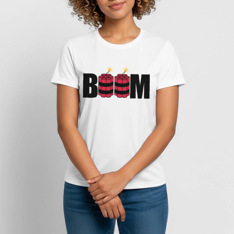 boom allumé tnt dynamite explosion explosion T-shirt respirant Femme