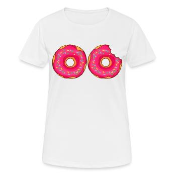 Donuts Confiserie Cookie Törtchen Kuchen Torten - Frauen T-Shirt atmungsaktiv - Weiß - Vorne - AI Model Female 172 dark (172cm)