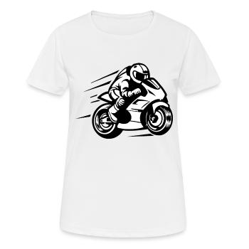 Moto - T-shirt respirant Femme - blanc - Devant - AI Model Female 172 dark (172cm)