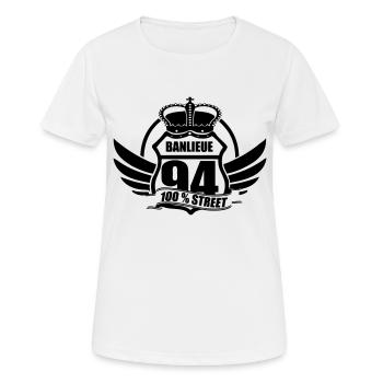COMMUTER 94 - Frauen T-Shirt atmungsaktiv - Weiß - Vorne - AI Model Female 172 dark (172cm)