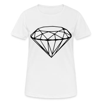 Diamant - Frauen T-Shirt atmungsaktiv - Weiß - Vorne - AI Model Female 172 dark (172cm)