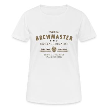 No. 1 Master Brewer Craft Beer Hops Malt Gift - Women's Breathable T-Shirt - white - Front - AI Model Female 172 dark (172cm)