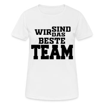 ÉQUIPE - T-shirt respirant Femme - blanc - Devant - AI Model Female 172 dark (172cm)