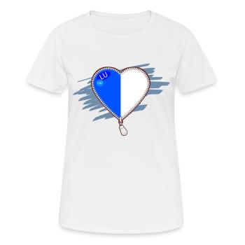 Herz Stadt Kanton Luzern Schweiz - Frauen T-Shirt atmungsaktiv - Weiß - Vorne - AI Model Female 172 dark (172cm)