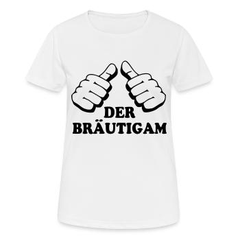 der__braeutigam - Frauen T-Shirt atmungsaktiv - Weiß - Vorne - AI Model Female 172 dark (172cm)