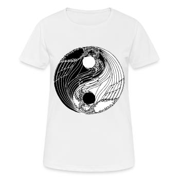 Deux anges en équilibre - T-shirt respirant Femme - blanc - Devant - AI Model Female 172 dark (172cm)