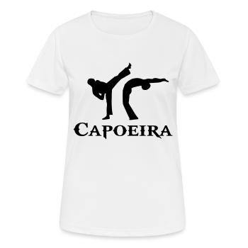zeichnen capoeira afro-brasilianische kampfkunst - Frauen T-Shirt atmungsaktiv - Weiß - Vorne - AI Model Female 172 dark (172cm)