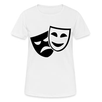 Théâtre - T-shirt respirant Femme - blanc - Devant - AI Model Female 172 dark (172cm)