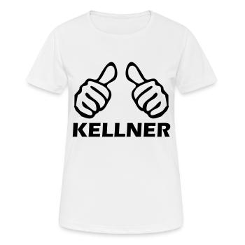 kellner - Frauen T-Shirt atmungsaktiv - Weiß - Vorne - AI Model Female 172 dark (172cm)