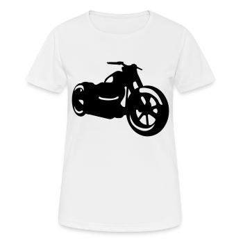 moto tourisme motard 1 - T-shirt respirant Femme - blanc - Devant - AI Model Female 172 dark (172cm)