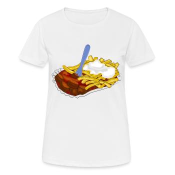 fast food - Women's Breathable T-Shirt - white - Front - AI Model Female 172 dark (172cm)