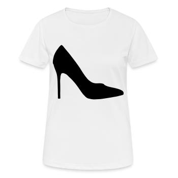 chaussures à talons hauts - T-shirt respirant Femme - blanc - Devant - AI Model Female 172 dark (172cm)