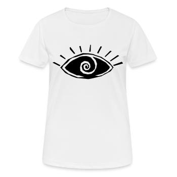 Eye, vision, all seeing eye, spiral, god, third - Women's Breathable T-Shirt - white - Front - AI Model Female 172 dark (172cm)